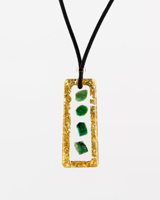 Purity Dialogue - Pure Gold 24kt - Raw Emeralds - Raw Energy